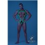 MASKULO - Men's Fetish Bulldog Harness with Cockring Neon Green